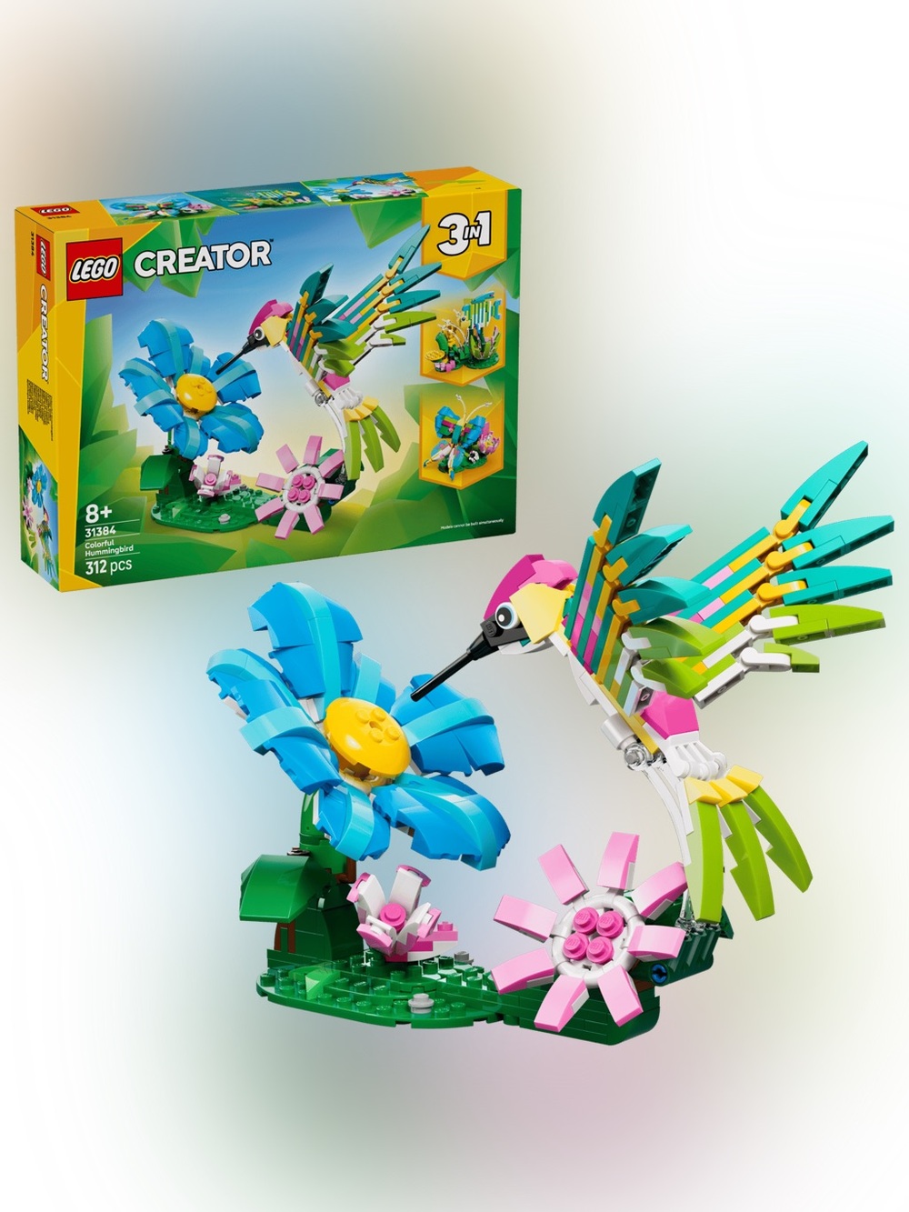 Lego Creator Hummingbird/Fish/Butterfly Set in Blue, Pink, Green, Yellow